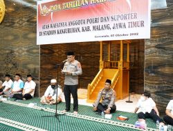 Memasuki Hari Ke-7, Polda Gorontalo Kembali Gelar Doa Tahlilan Bagi Korban Stadion Kanjuruhan Kabupaten Malang