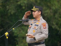 Kapolres Lampung Tengah Pimpin Apel Gabungan Siaga Bencana Alam