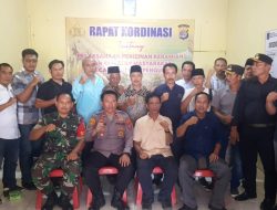 Polsek Way Pangubuan Polres Lampung Tengah Menggelar Rapat Kordinasi Guna Menjaga Situasi Kamtibmas Tetap Aman, Damai dan Kondusif 