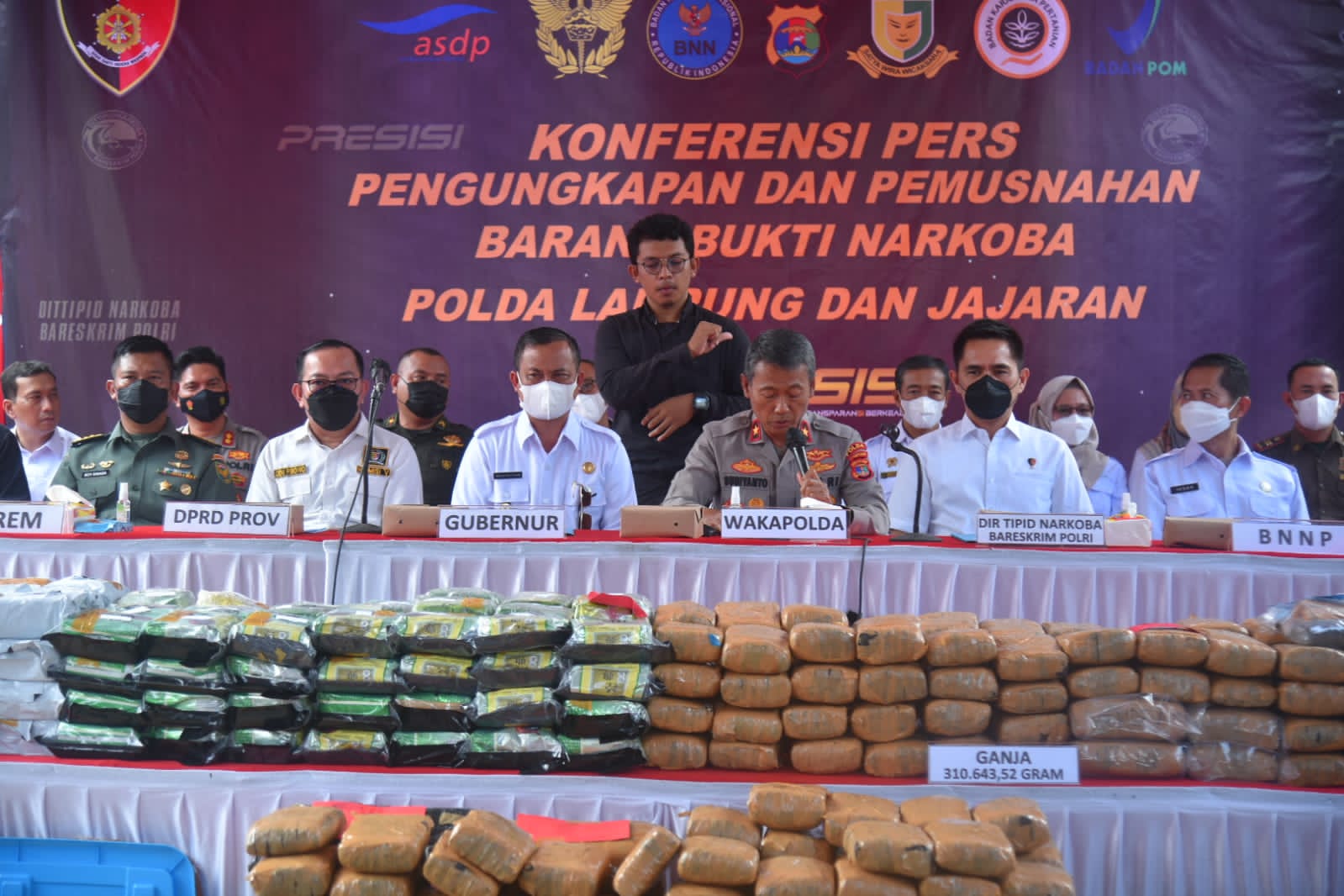 Polda Lampung Musnahkan 171,5 kg Sabu