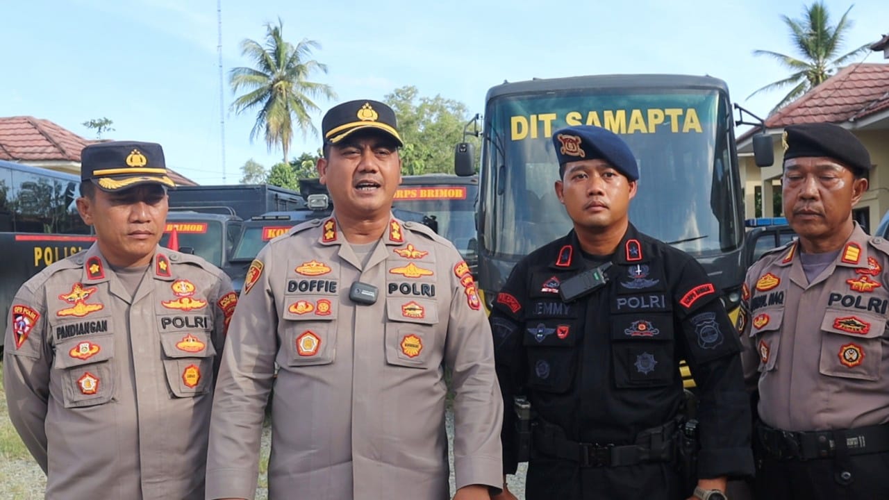 Polres Lampung Tengah Tetapkan 7 tersangka Dari 8 Orang Yang Berhasil Diamankan Tim Gabungan