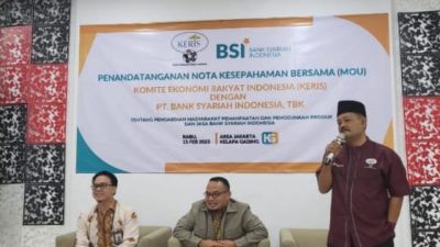 Didampingi 17 Pimpinan Organisasi, Ketua Umum KERIS Tanda Tangani Kerjasama Dengan Bank Syariah Indonesia (BSI) 