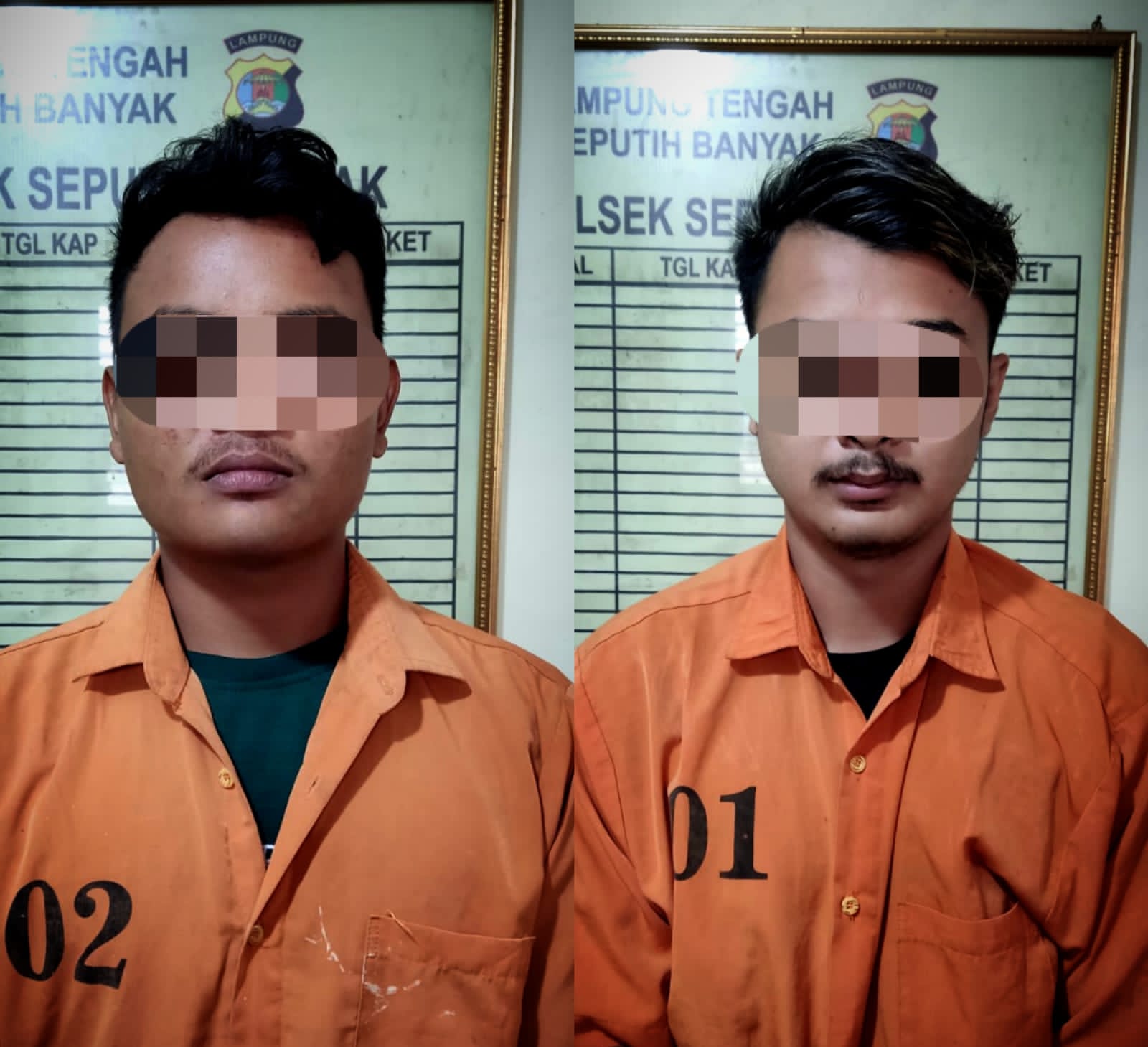 Tim Tekab 308 Presisi Polsek Seputih Banyak Menangkap Dua Pria Yang Diduga Membawa Narkotika 