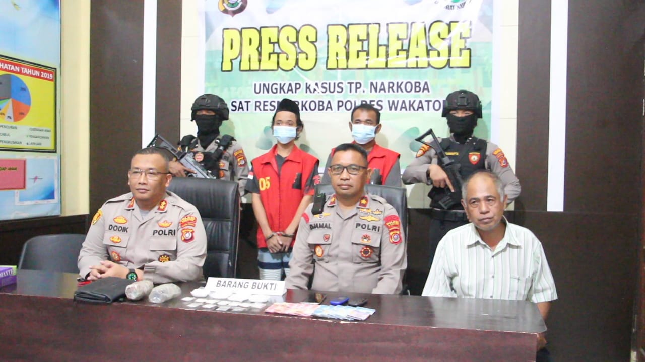 Ayah Dan Anak Bandar Narkoba Jaringan Malaysia Ditangkap, Polres Wakatobi Amankan 244,68