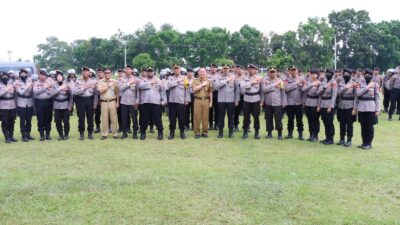 Wakapolda Bersama Karo Ops Polda Lampung Lihat Langsung Latihan Dalmas Terpadu Rayonisasi II