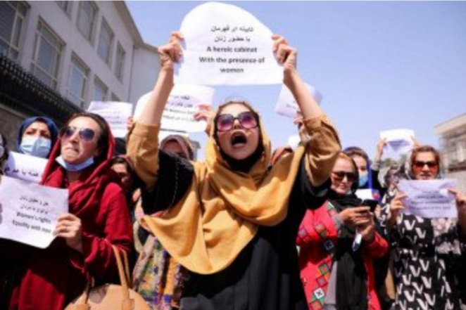 MENOLAK DISKRIMINASI..! Gerakan Perempuan Afghanistan Gelar Demo Minta Dunia Tak Akui Pemerintahan Taliban